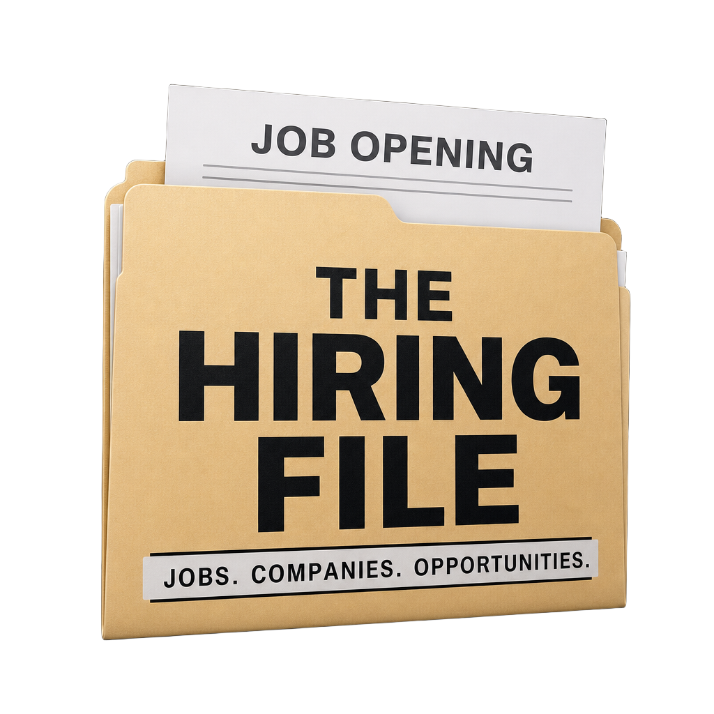 The Hiring File folder with a job opening paper